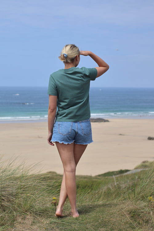 Sea Bloom Tee - Seafoam